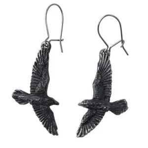 Black Raven Earring Pair