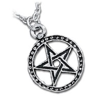 Dantes Hex Pentacle Pewter Necklace