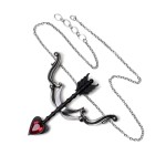 Desire Moi Cupids Bow Pewter Necklace