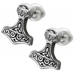 Thor Hammer Pewter Earrings