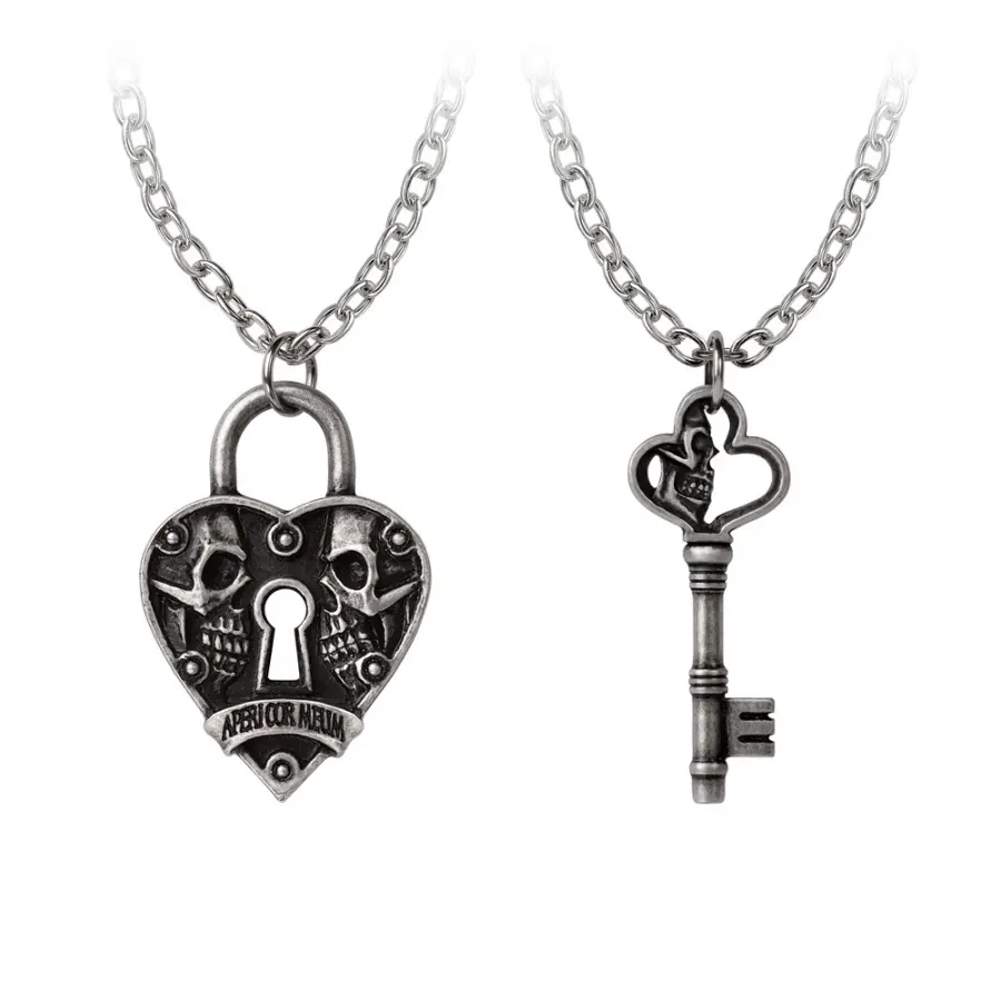 Lock and Key Matching Necklaces for Couples