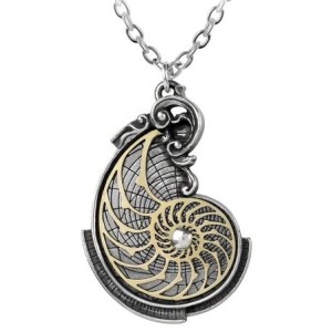 Fibonacci Golden Spiral Pewter Necklace