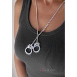 Rhinestone Handcuff Necklace