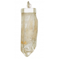 Clear Quartz Natural Crystal Capped Necklace