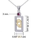 Cancer Pendant with Ruby Necklace