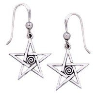 Spiral Pentacle Earrings