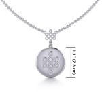 Chinese Mystic Knot Silver Necklace