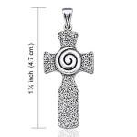 Celtic Cross Spiral Pendant