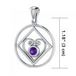 Heart of Power NA Recovery Amethyst Pendant