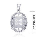 Flower of Life Natural Clear Quartz Pendant