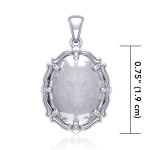 Wolf Natural Clear Quartz Pendant