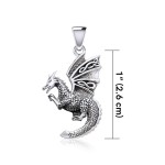 Flying Dragon with Celtic Wing Pendant