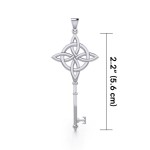 Celtic Four Point Knot Spiritual Enchantment Key Pendant