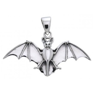 Bat Sterling Silver Pendant