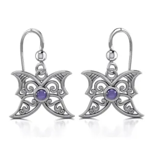 Amethyst Blue Moon Silver Earrings