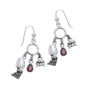 Aquarius Astrology Earrings with Gems