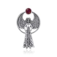 Avenging Angel Pendant with Garnet