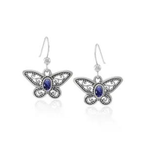 Butterfly Earrings with Sapphire