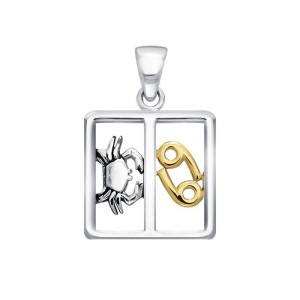 Cancer Zodiac Symbol Pendant