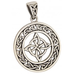 Celtic Quaternary Knot Sterling Silver Pendant