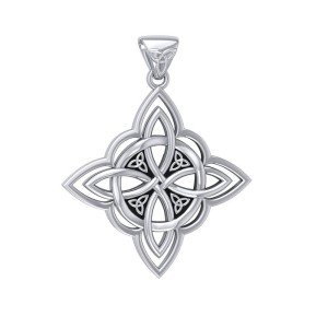 Four Point Knot Silver Pendant