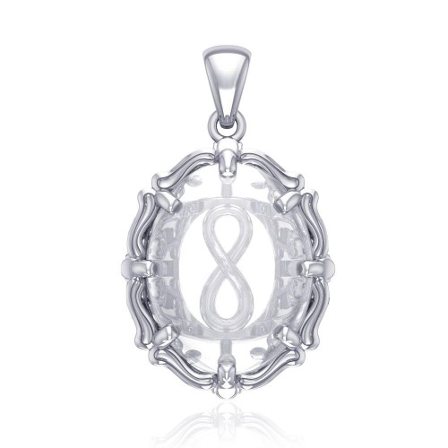 Infinity Natural Clear Quartz Pendant