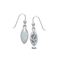 Marquise Opal Cabochon Filigree Earrings