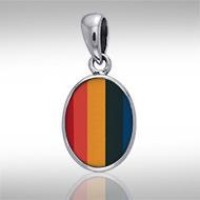 Oval Rainbow Cabochon Pendant