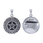 Knotwork Aromatherapy Pentacle Pendant in Sterling Silver