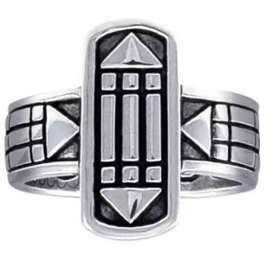 Atlantis Sacred Geometry Sterling Ring