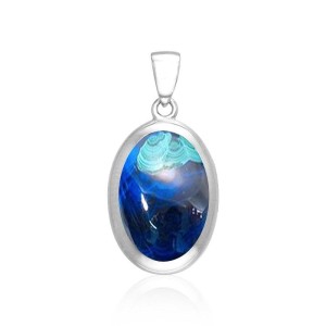 Azurite Oval Cabochon Pendant