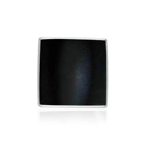 Black Onyx Modern Square Pendant