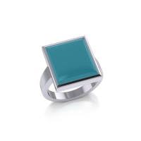 Turquoise Modern Square Ring