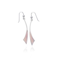 Triangle Pink Shell Cabochon Earrings