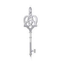 Trinity Heart Spiritual Enchantment Key Pendant