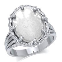 Wolf Natural Clear Quartz Ring