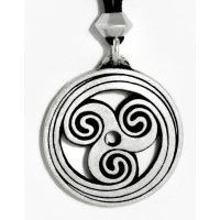 Celtic Spiral Pewter Necklace