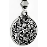 Triscele Celtic Spiral Pewter Necklace