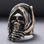 Face of Death Reaper Bronze Handcrafted Ring