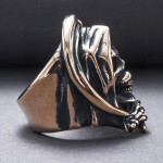 Face of Death Reaper Bronze Handcrafted Ring