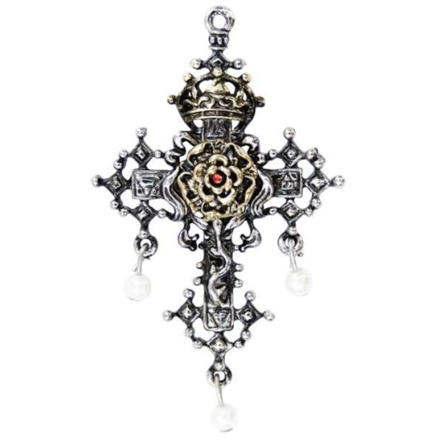 Hampton Court Rose Cross Necklace